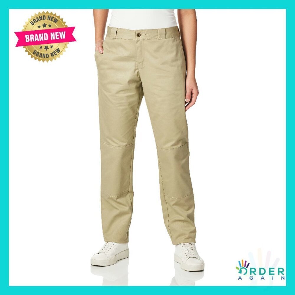 Double Knee Work Pants Stretch Twill Slim Fit Tapered Leg Professional